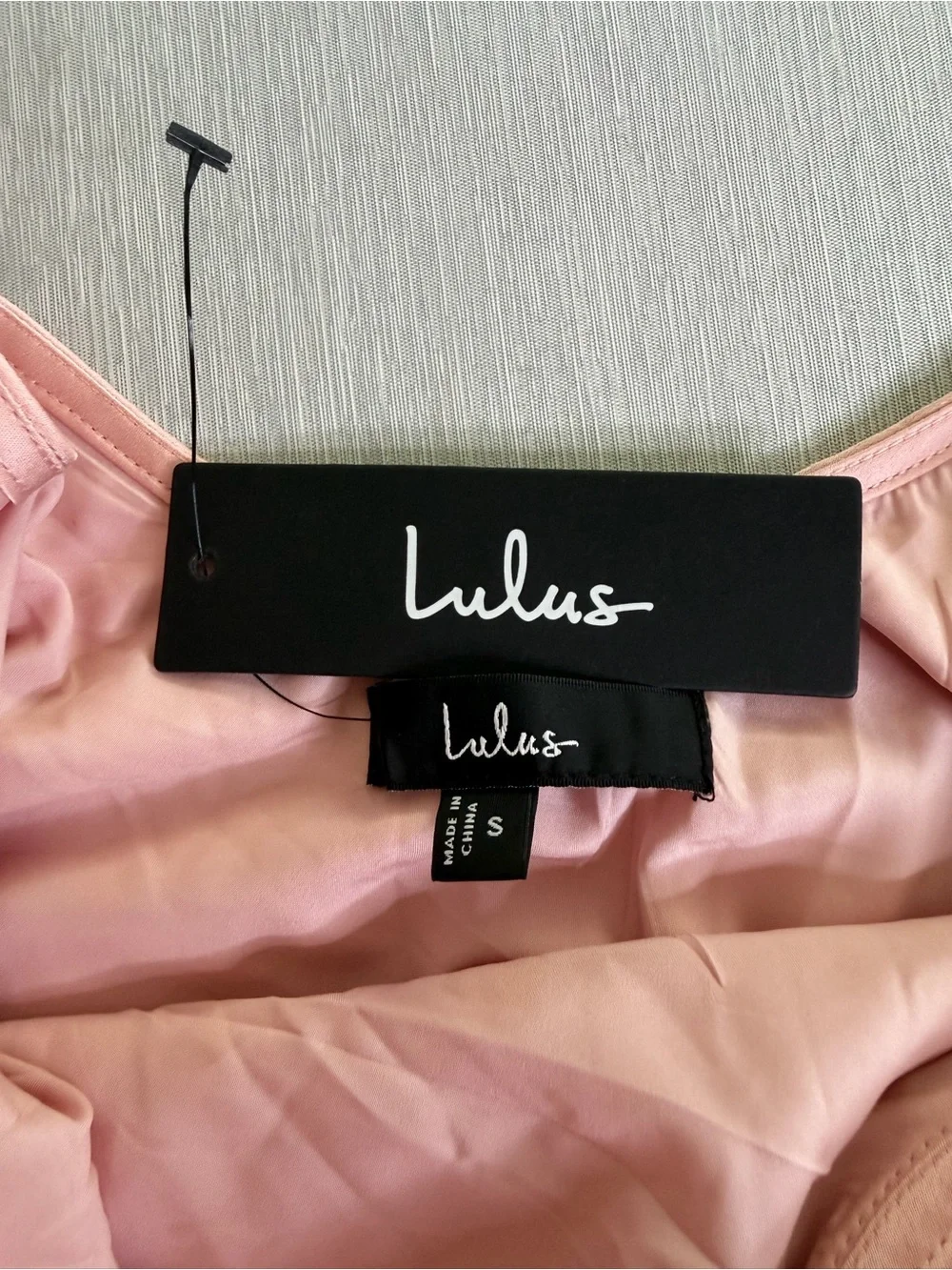 Lulus Santa Marta Blush Pink Satin Puff Sleeve Bow Maxi Dress Size S NWT
